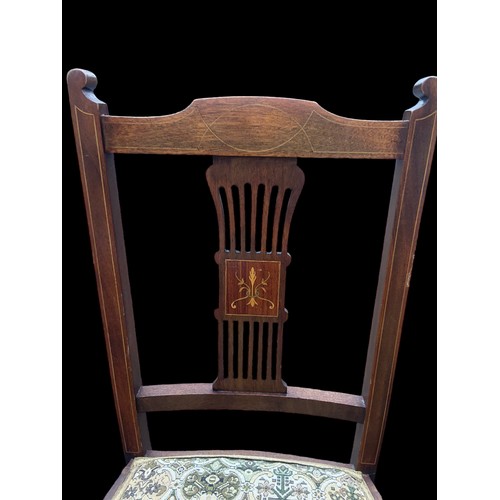 326 - INLAID ANTIQUE SIDE CHAIR