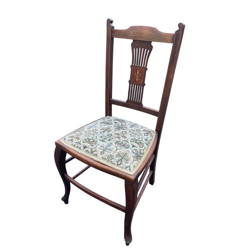 326 - INLAID ANTIQUE SIDE CHAIR