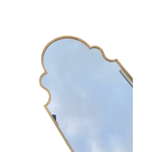 342 - A NEW GILT FRAMED DOMED TOP MIRROR 40.5X25