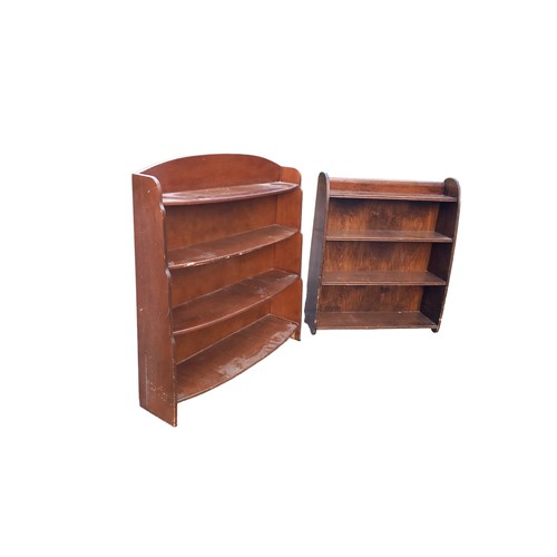 343 - 3 MAHOGANY BOOKSHELVES