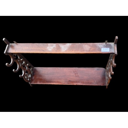 350 - ORNATE CARVED MAHOGANY BRACKET