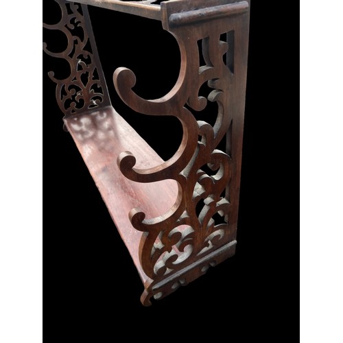 350 - ORNATE CARVED MAHOGANY BRACKET