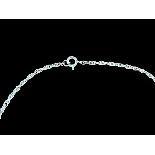 372 - A HEAVY QUALITY SILVER PENDANT ON A GOOD SILVER ROPE CHAIN