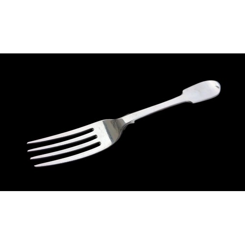 415 - VICTORIAN IRISH SILVER FORK 46.18g