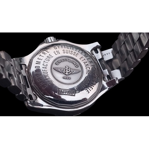 463 - A BREITLING STAINLESS STEEL ON BRACELET WITH DEPLOY CLASP COLT  OCEANE MODEL WITH DATE WINDOW AND SE... 