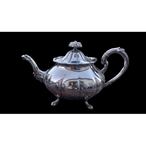 478 - A STUNNING SHEFFIELD SILVER 4 PIECE SERVICE CONSISTING OF A COFFEE, TEAPOT, CREAM & SUGAR BY COOPER ... 