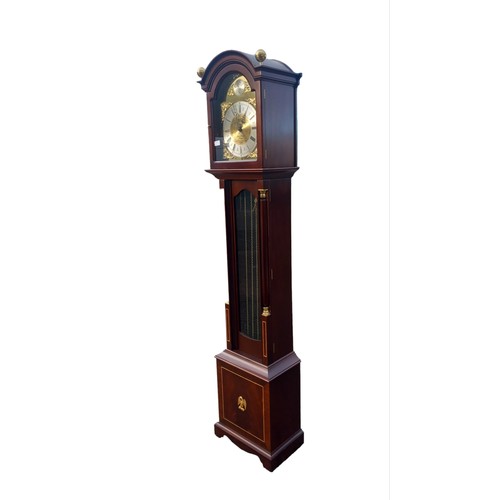 491 - MAHOGANY GRANDFATHER CLOCK BY JAMES STEWART OF ARMAGH