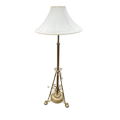 503 - AN ORANTE ANTIQUE BRASS RISEA NAD FALL STANDARD LAMP