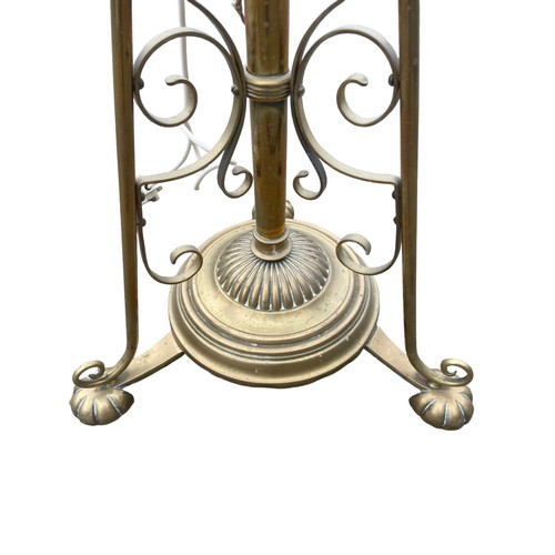 503 - AN ORANTE ANTIQUE BRASS RISEA NAD FALL STANDARD LAMP