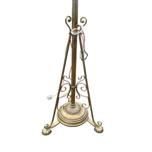 503 - AN ORANTE ANTIQUE BRASS RISEA NAD FALL STANDARD LAMP