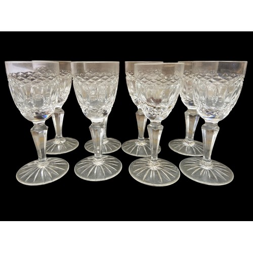 528 - SET OF 8 CRYSTAL SHERRY GLASSES