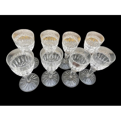 528 - SET OF 8 CRYSTAL SHERRY GLASSES