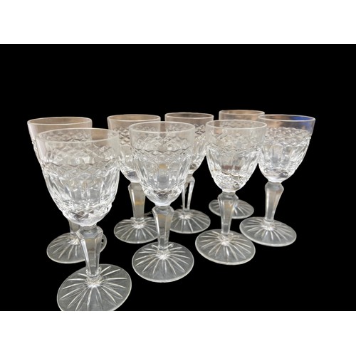 528 - SET OF 8 CRYSTAL SHERRY GLASSES