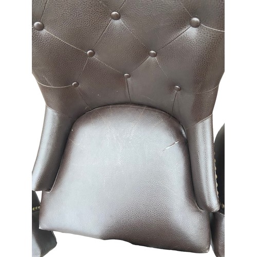 515 - 4 QUALITY LEATHER BACK DINING CHAIRS