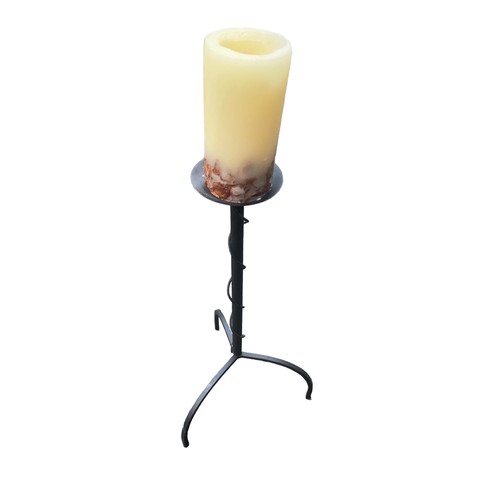 21 - AN IRON CANDLESTAND