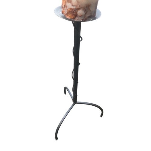 21 - AN IRON CANDLESTAND