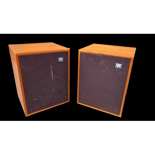 24 - A SET OF RETRO TEAK FINISHED WARFOALE SPEAKERS