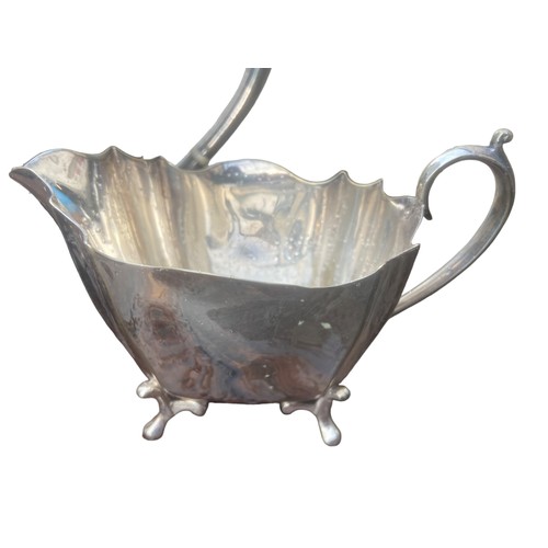 63 - A 3 PIECE SILVER PLATED TEA SERVICE