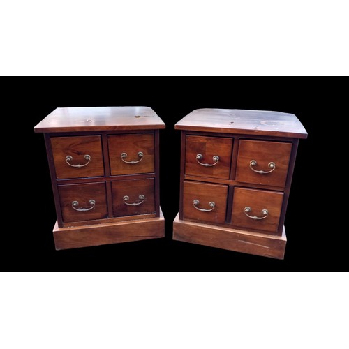 95 - PAIR OF 4 DRAWER BEDSIDES