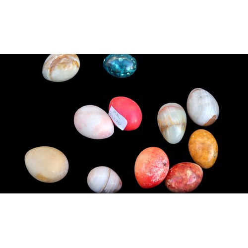 109 - A BOX OF MARBLE EGGS