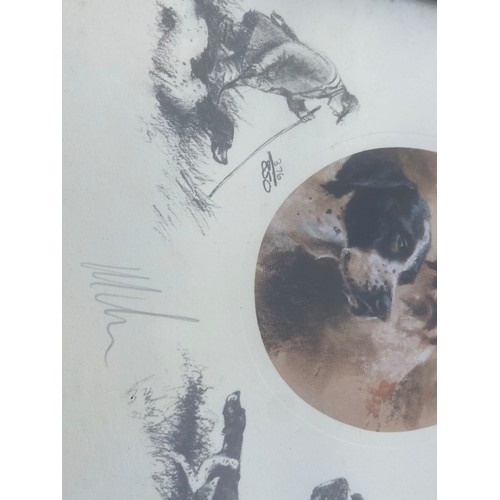 114 - A LARGE LOT OF MIXED PRINTS & PICTURES OF DOGS TO INCLUDE LIMITED EDITION SIGNED PRINTSBY MICK CAUST... 