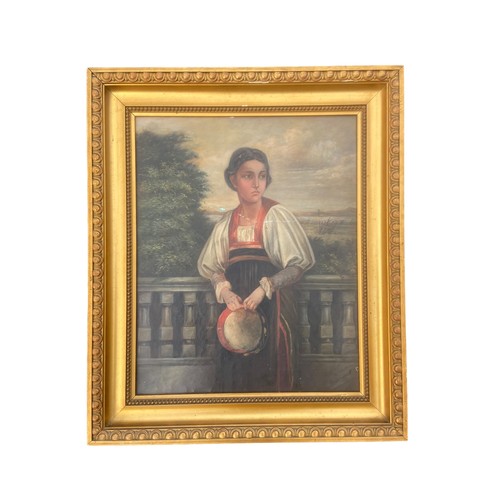 127 - A GILT FRAMED VICTORIAN PORTRAIT 26X22