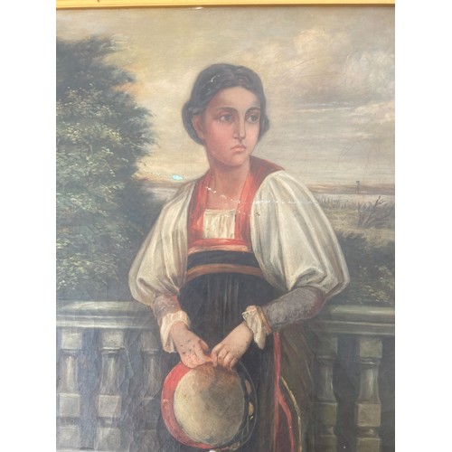 127 - A GILT FRAMED VICTORIAN PORTRAIT 26X22