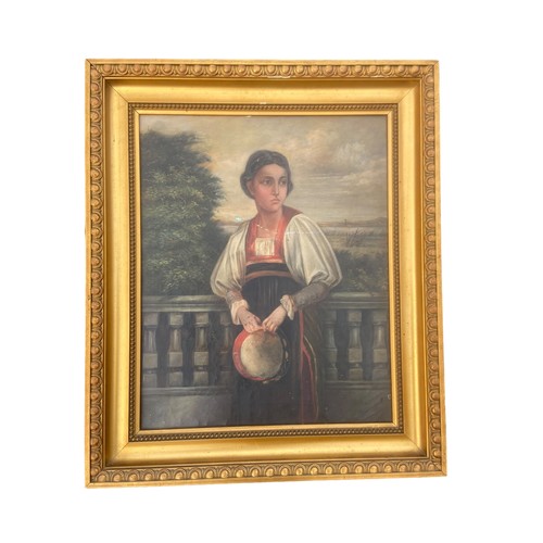 127 - A GILT FRAMED VICTORIAN PORTRAIT 26X22