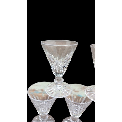 201 - A LOT OF 5 WATERFORD CRYSTAL SHERRY GLASS