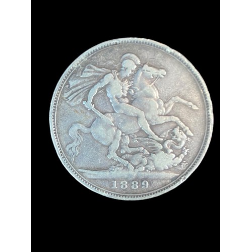 228 - A SILVER VICTRORIA 1889 CROWN