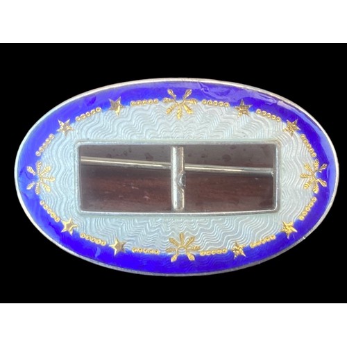 409 - A BEAUTIFUL SILVER & ENAMEL BROOCH