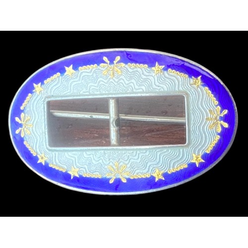 409 - A BEAUTIFUL SILVER & ENAMEL BROOCH