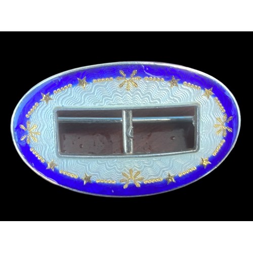 409 - A BEAUTIFUL SILVER & ENAMEL BROOCH