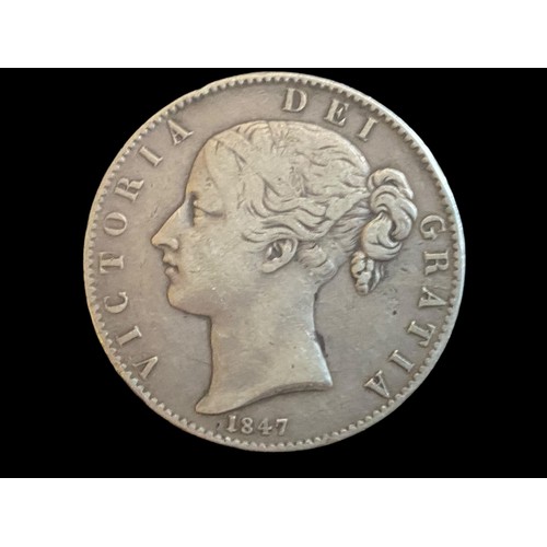 417 - A VICTORIA 1847 SILVER COIN