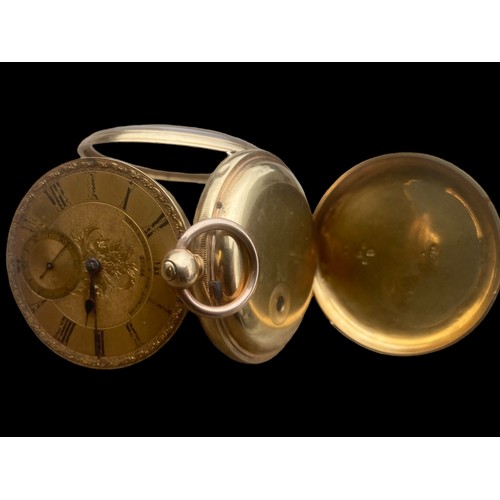 564 - A LARGE 19TH CENTURY 18CT GOLD POCKET WATCH BY THOMAS RUSSELL (LONDON) WITH CHESTER HALLMARKS FOR 18... 