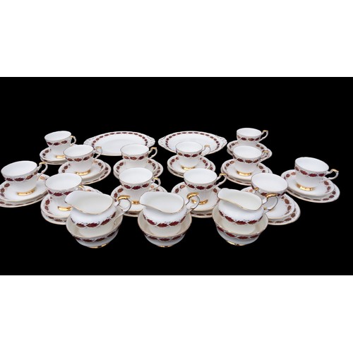 608 - A 44 PIECE ELEGANCE TEA SERVICE BY PARAGON