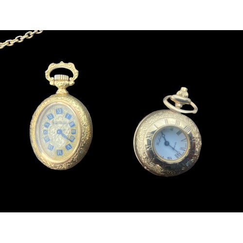 665 - 3 GOLD PLATED FOB/POCKET WATCHES