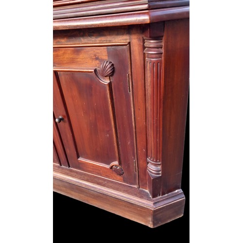 673 - AN ASTRAGAL GLAZED CORNER CUPBOARD 41 x 72