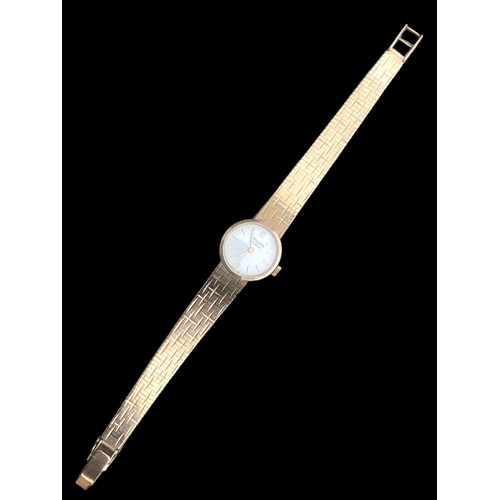 563A - A VINTAGE RECORD DE LUXE (LONGINES) SWISS MADE 9CT GOLD LADIES WATCH 27G TOTAL IN P.W.O