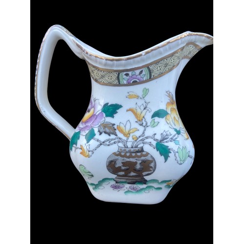 14 - 2 MASONS JUGS- CHINESE PEONY (SLIGH CHIP) & BELVEDERE