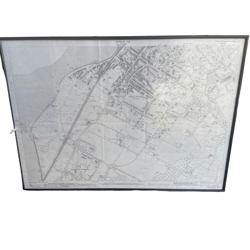 18 - 1932 FRAMED MAP OF HOLYWOOD CO.DOWN 16x23