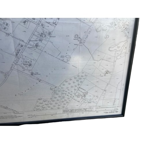 18 - 1932 FRAMED MAP OF HOLYWOOD CO.DOWN 16x23