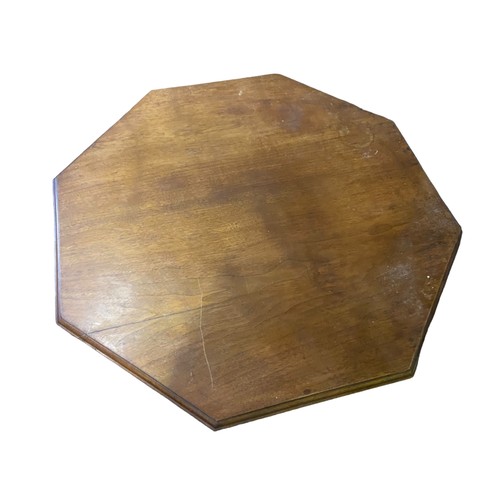 77 - A GOOD QUALITY HEXAGONAL WITH GALLERY SHELF