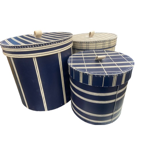 34 - A SET OF 3 GRADUATED HAT BOXES