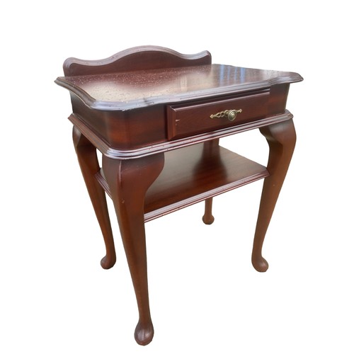 104 - SINGLE DRAWERD MAHOGANY HALL TABLE