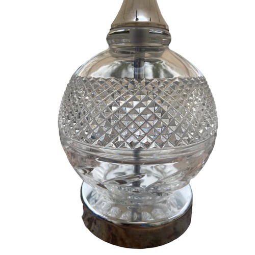 50 - A GALWAY CRYSTAL LAMP WITH SHADE