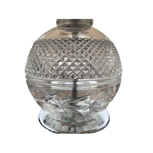 50 - A GALWAY CRYSTAL LAMP WITH SHADE