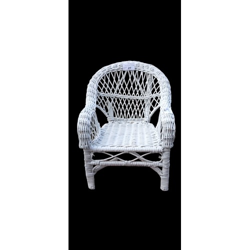 21 - DOLLS WICKER CHAIR