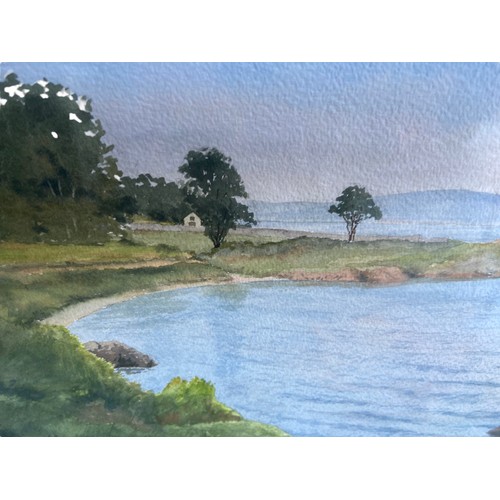 90 - A WATER COLOUR BY WILBUR LITTLE 22x19