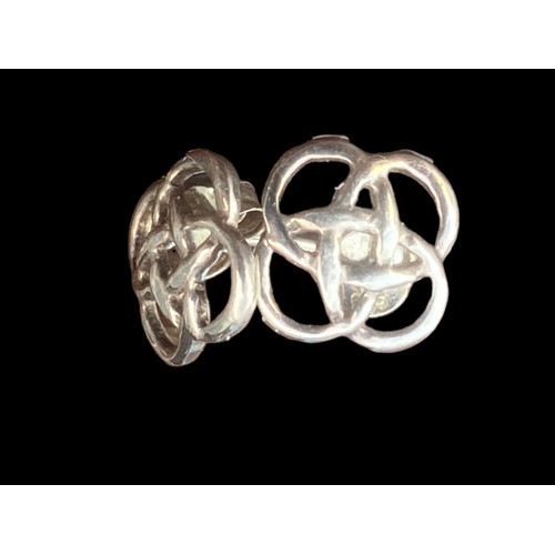 212 - A PAIR OF SILVER CELTIC SILVER EARRINGS